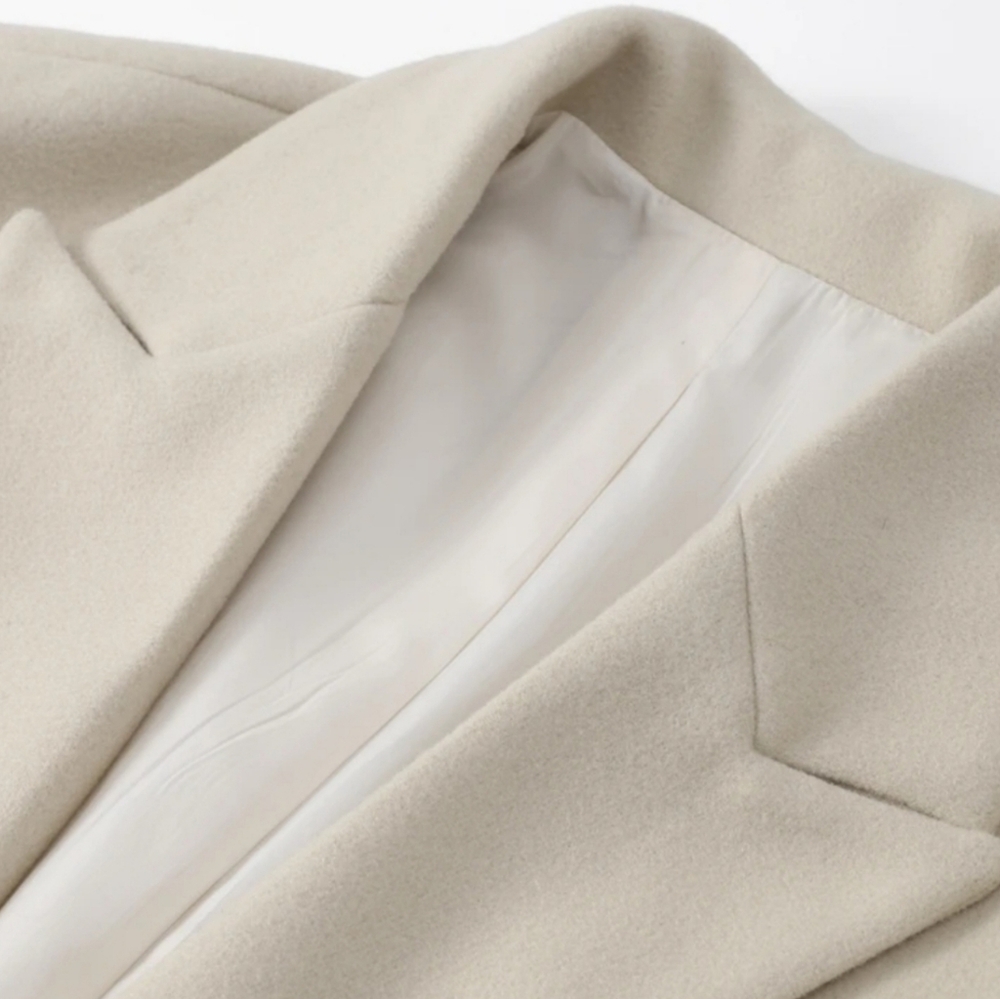 Tassel Apricot Women's Coat Elegant Autumn Long Sleeve Lapel Female Coats 2025 - Picture 6 of 6